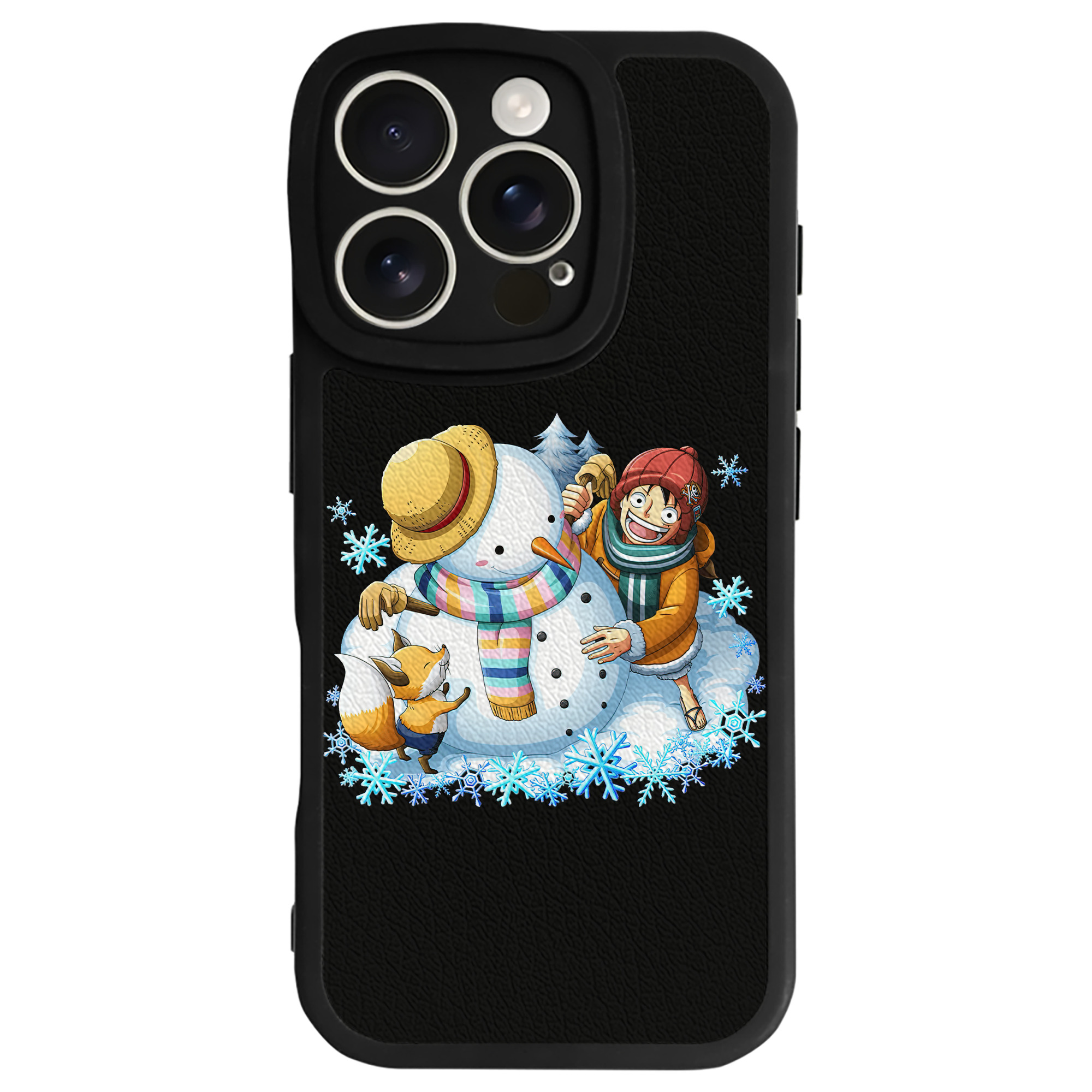 （画像用） ワンピース モンキー・D・ルフィ ONE PIECE Monkey D. Luffy 【iPhone 16シリーズ対応】シリコンスマホケース（レザー調） 材質：シリコン